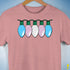 Transgender Pride Flag Christmas Lights Premium Unisex T-Shirt - Mauve Heather